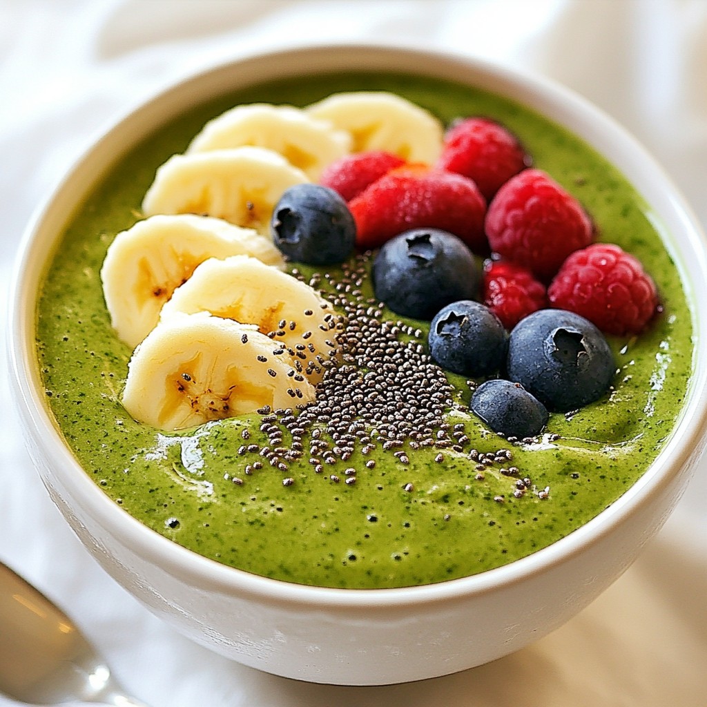 Energizing healthy Berry Green Smoothie für Vitalität
