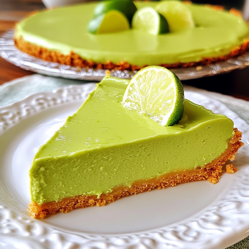 Avocado Lime Cheesecake Frisch und Einfach Rezept
