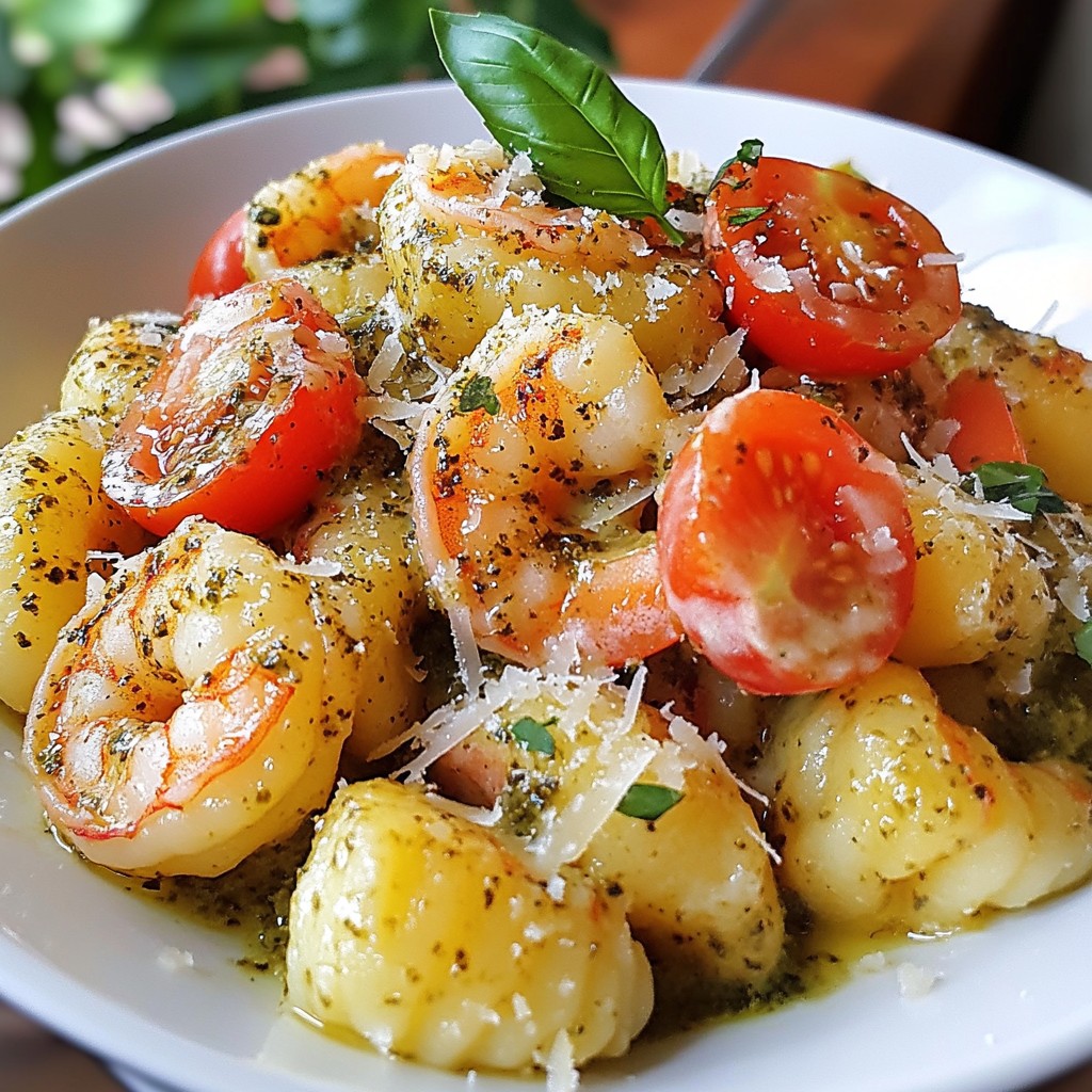 Cremige Pesto-Garnelen-Gnocchi Schnelles und Leckeres Gericht