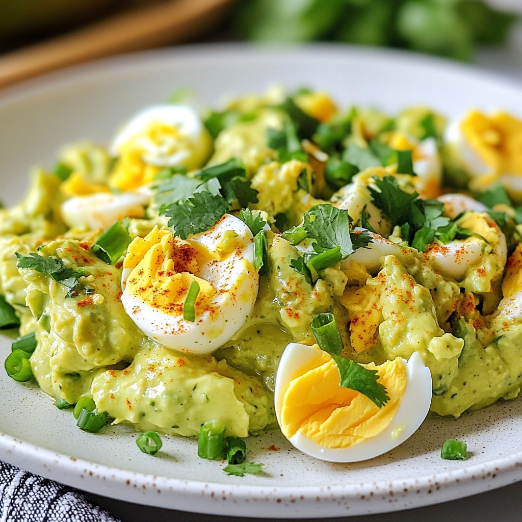 Creamy Avocado Egg Salad Einfache und gesunde Mahlzeit