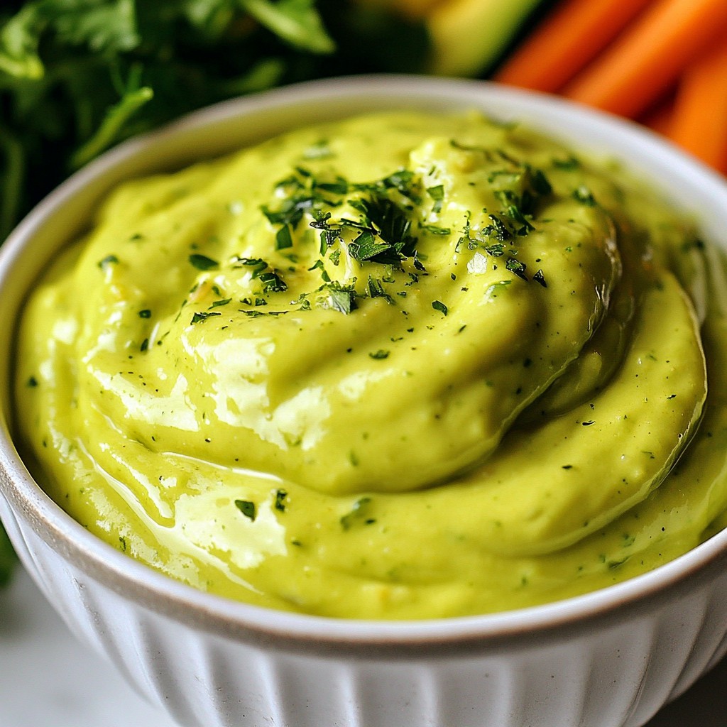 Creme Avocado Limetten-Dressing einfach zubereiten