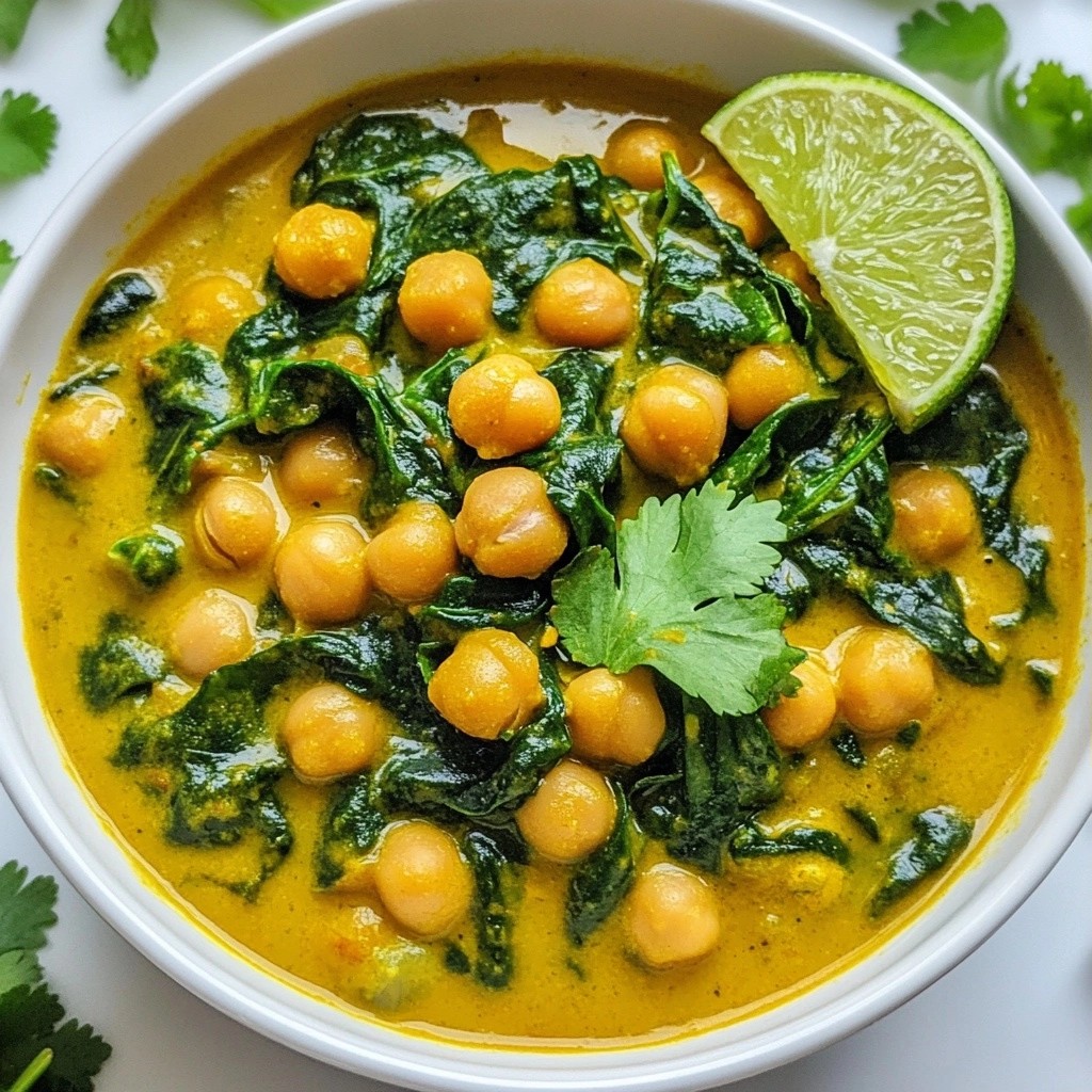 Flavorful healthy Spinach and Chickpea curry Rezept