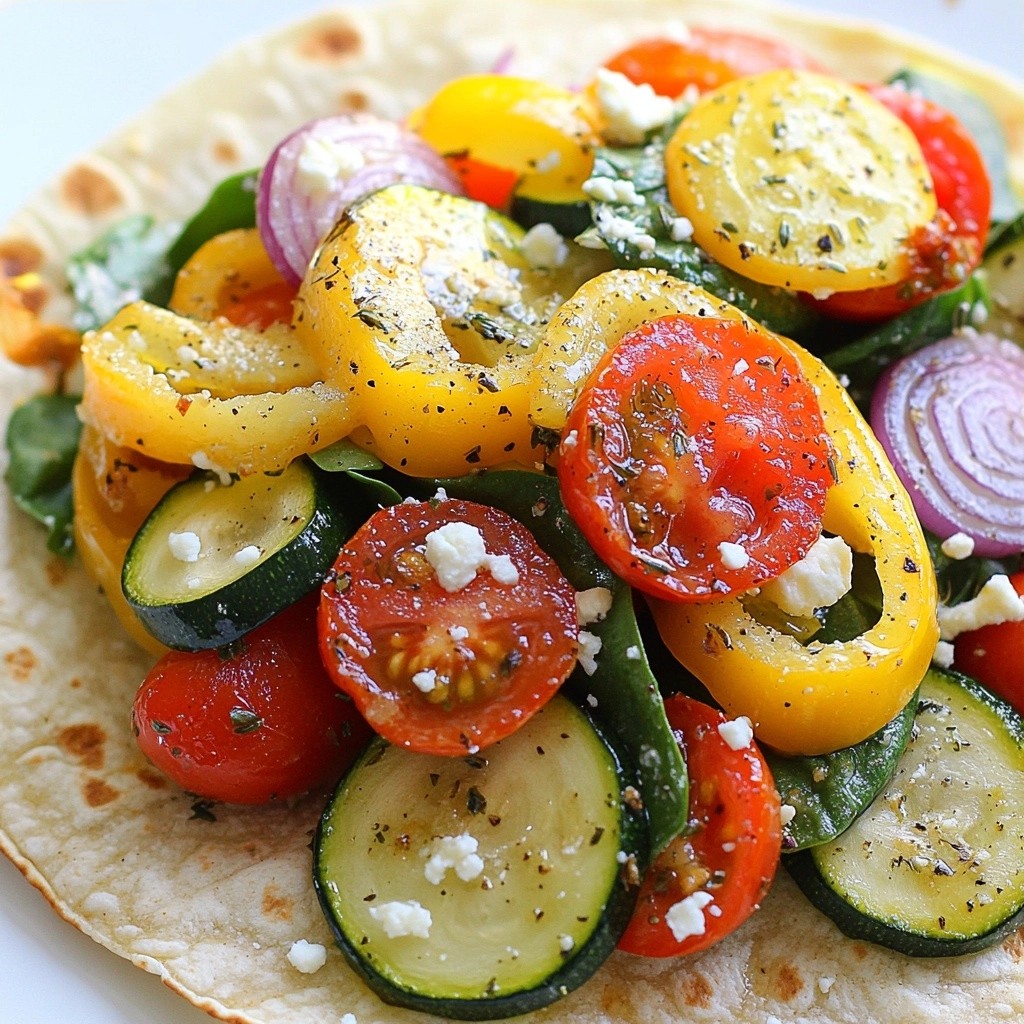 Savory Healthy Herb Roasted Veggie Wraps Rezept