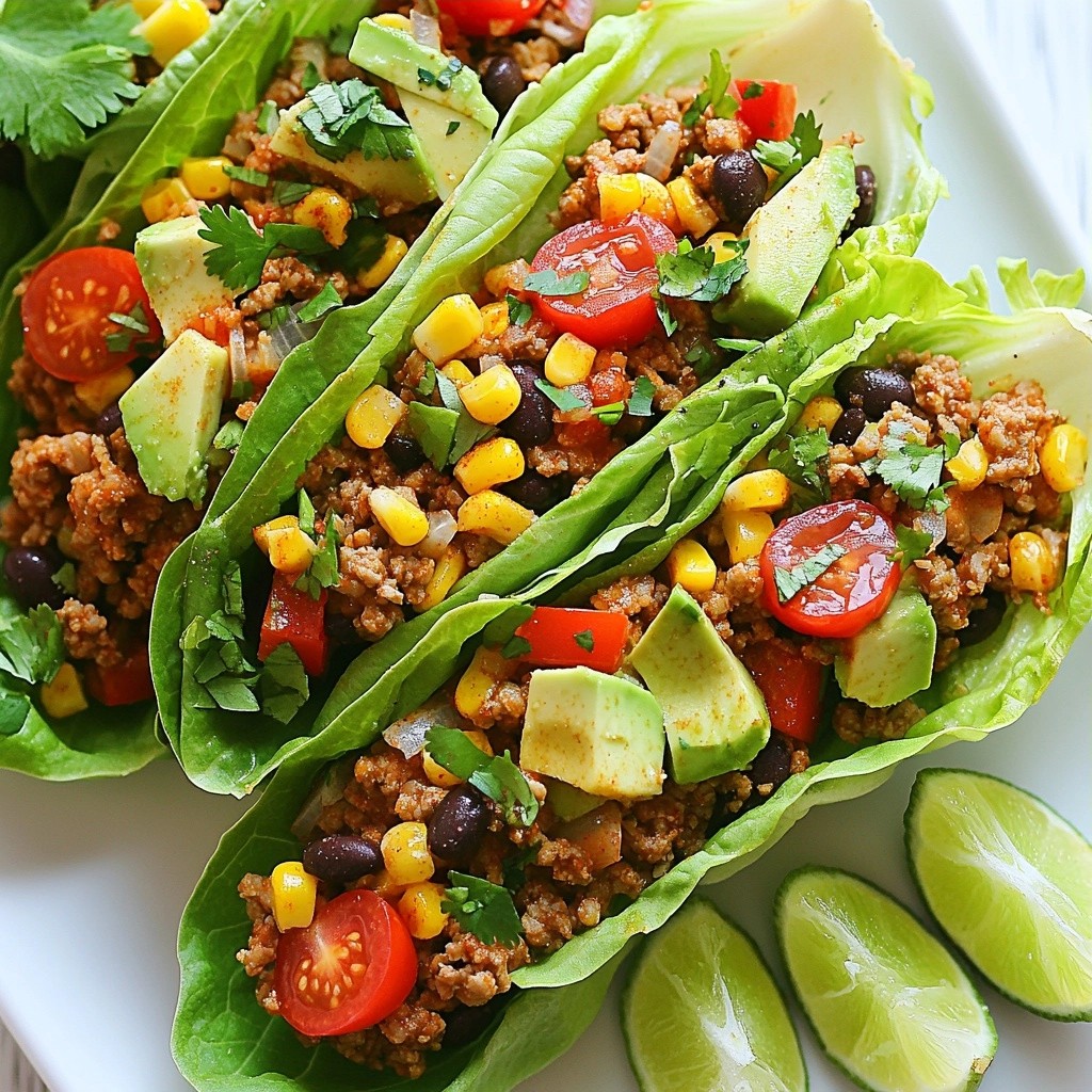Crunchy Healthy Turkey Taco Lettuce Wraps Lecker Rezept
