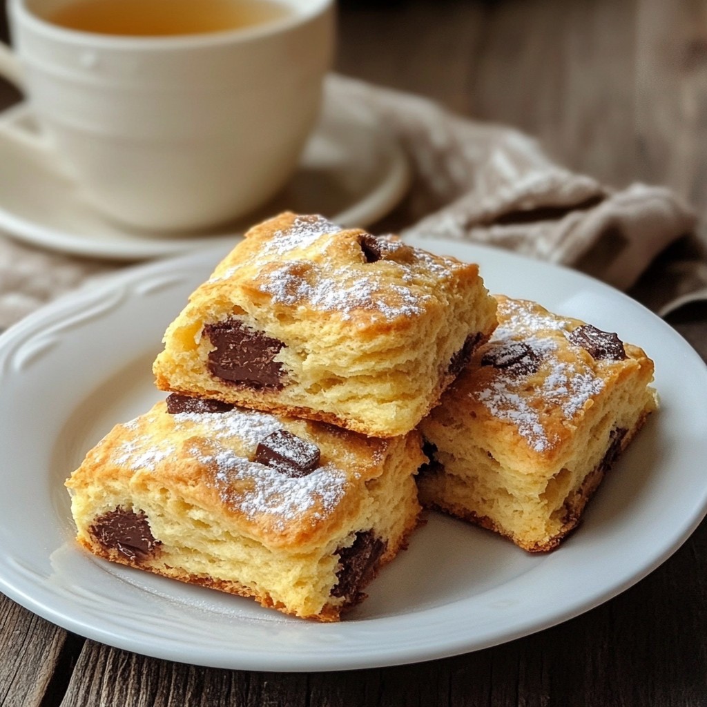 Chocolate Chunk Scones Frisch und Lecker Genießen
