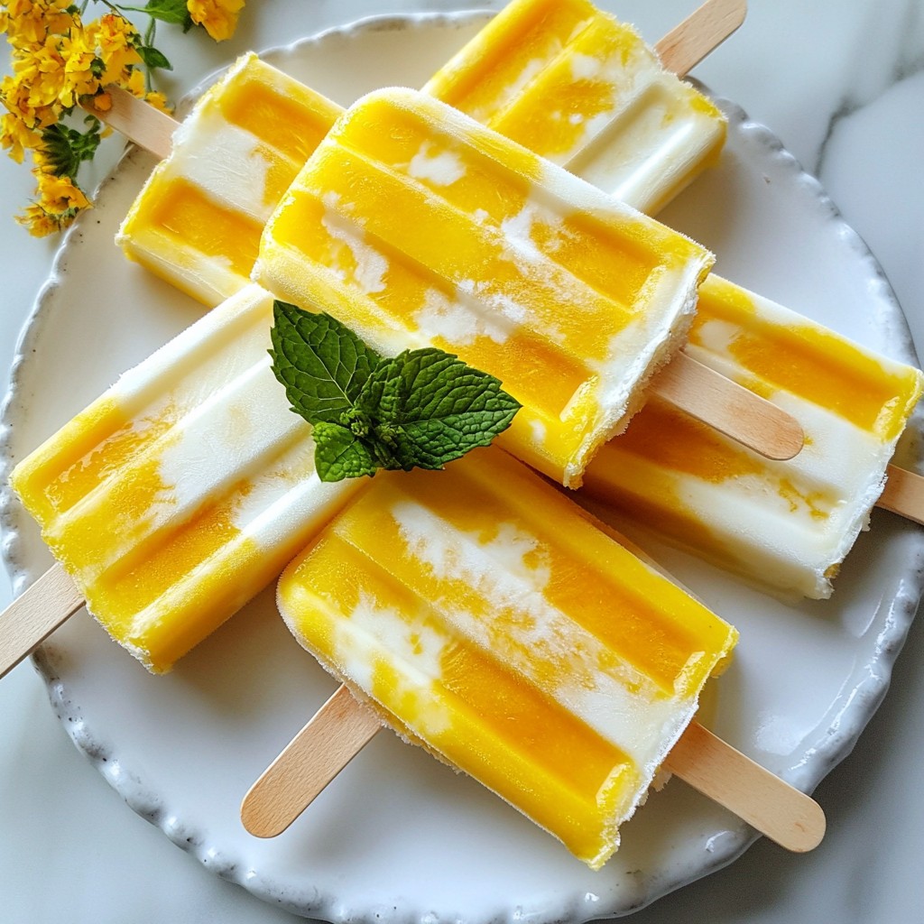 Mango Coconut Popsicles Lecker und Erfrischend