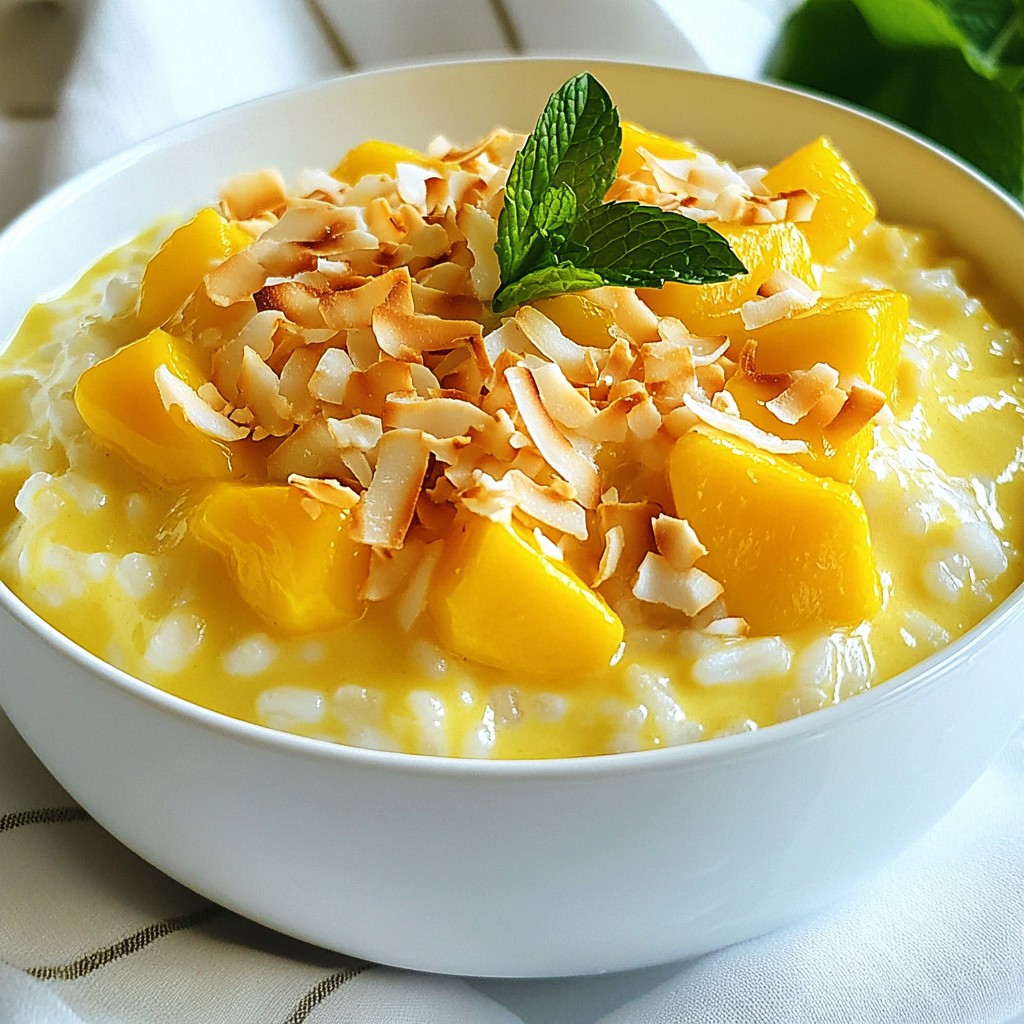 Mango Coconut Rice Pudding Einfach und Lecker