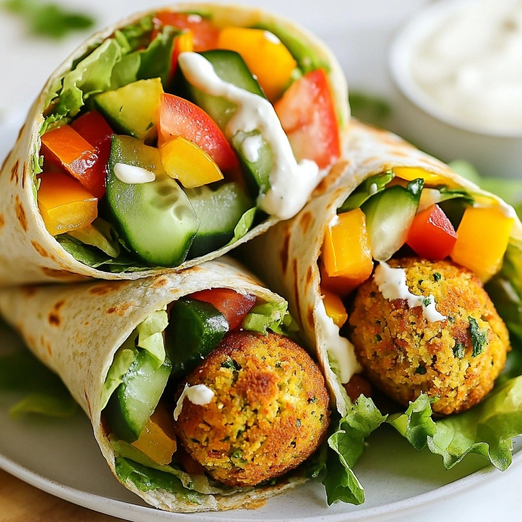 Crispy healthy Falafel und Veggie Wraps Genuss pur