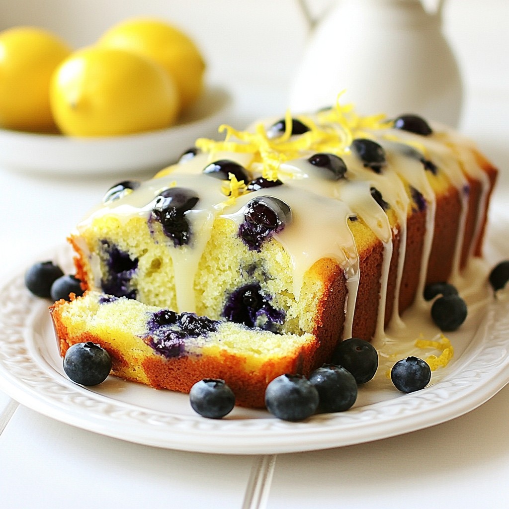 Leckeres Zitronen-Blaubeer-Brot mit Glasur Rezept