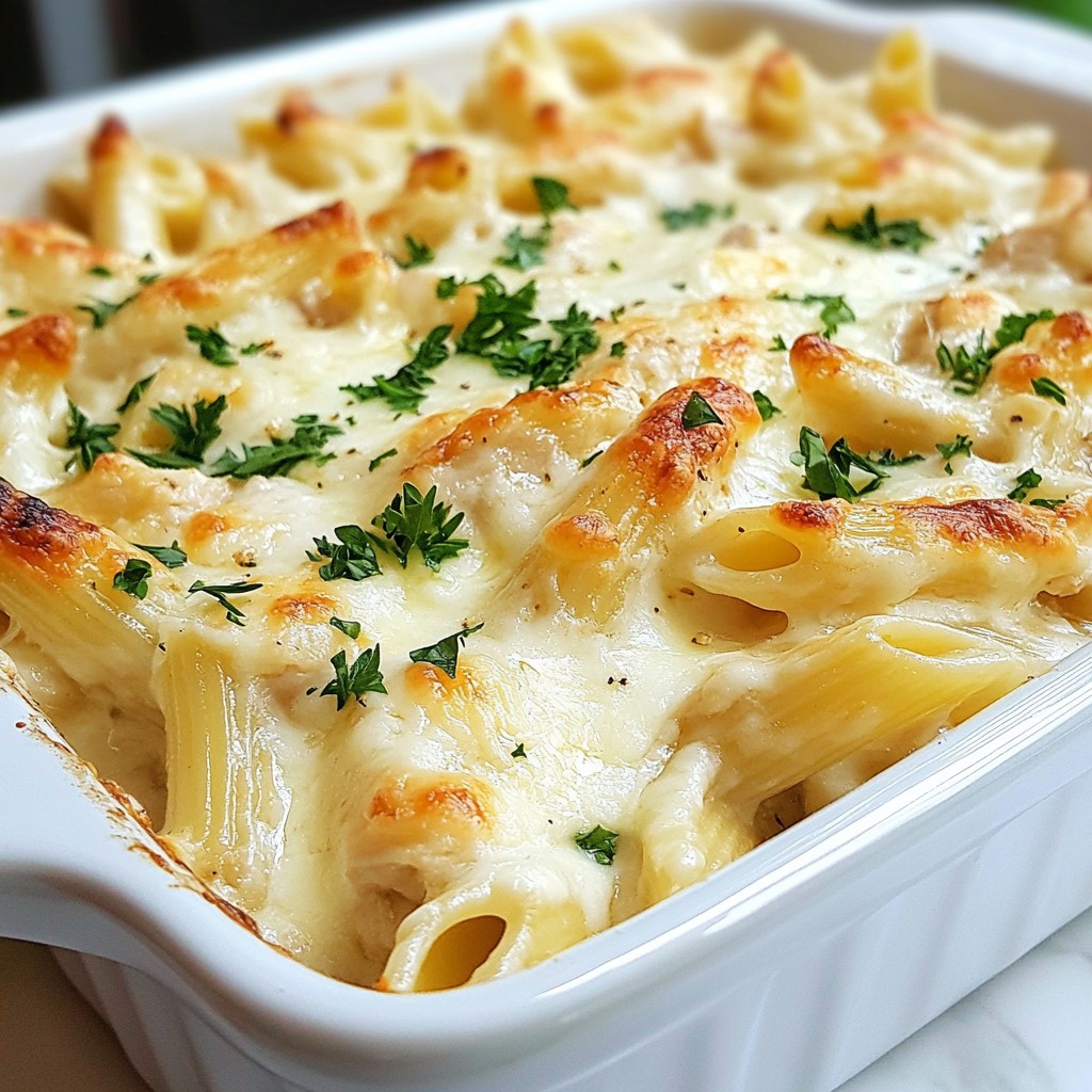 Garlic Parmesan Chicken Alfredo Bake Köstlicher Genuss