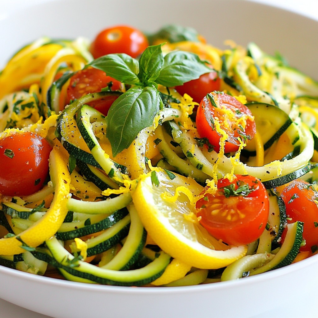 Zesty gesunde Zucchini-Nudeln einfach zubereiten
