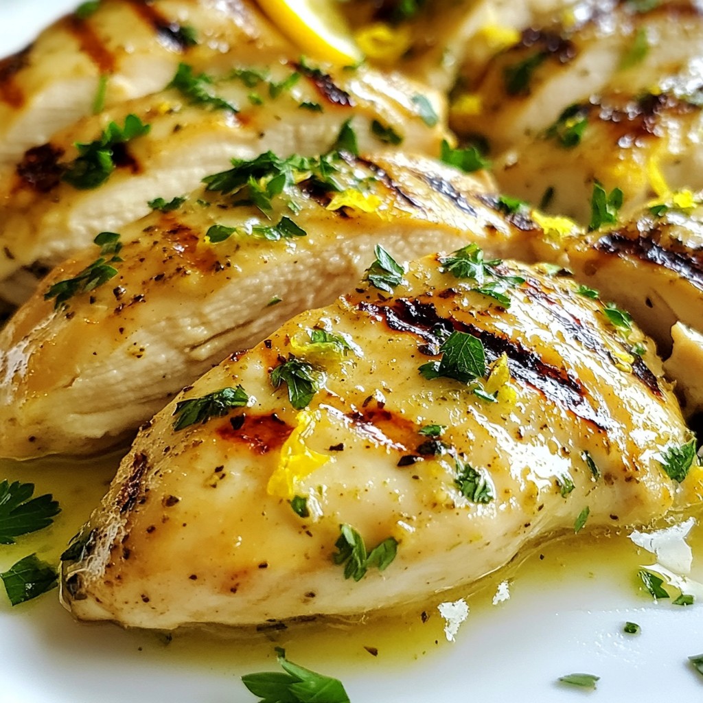 Tender healthy Lemon Garlic Herb Chicken zart und lecker