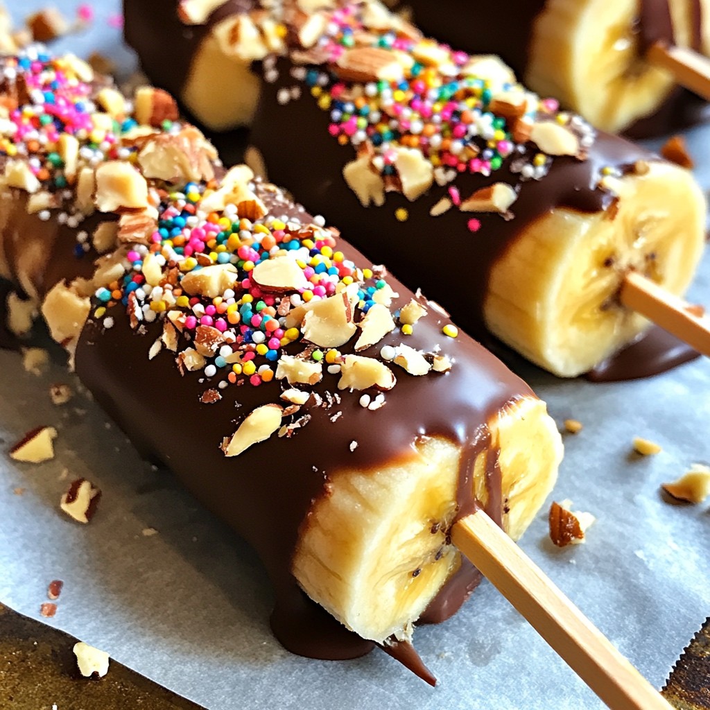 Schokoladenüberzogene Bananen-Pops Blitzschnell Zubereiten