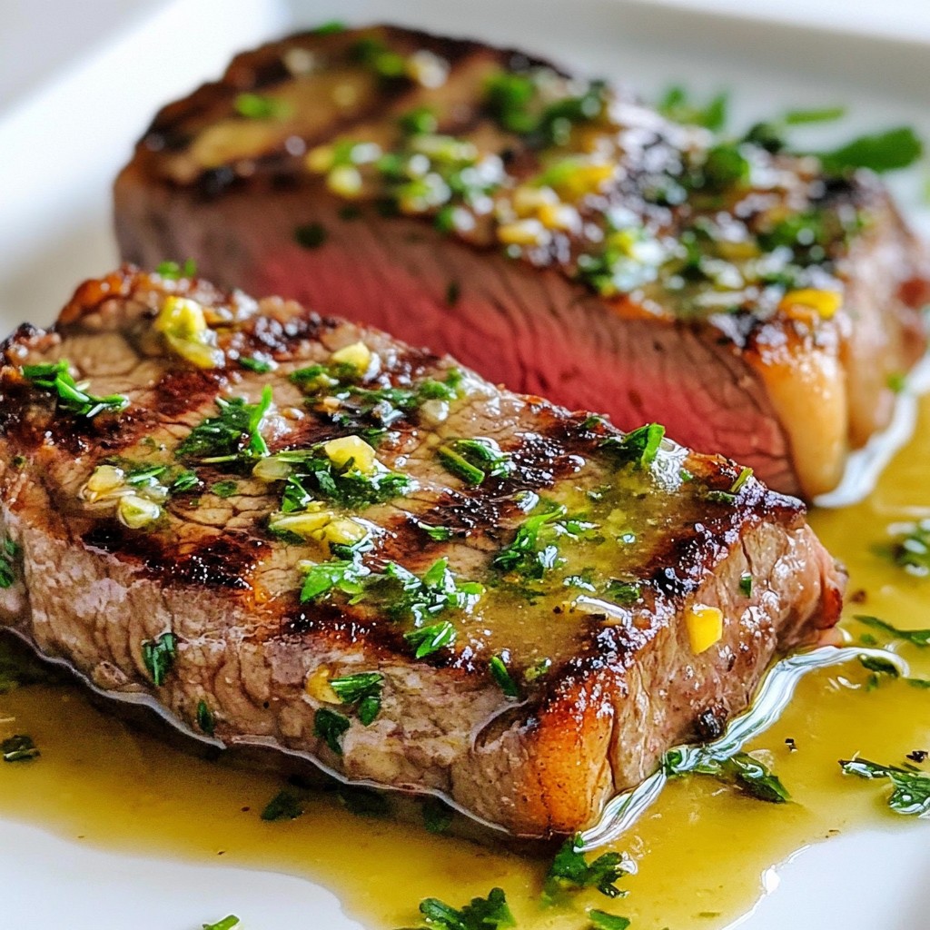Knoblauchbutter Kräutersteak Schmackhaft und Schnell