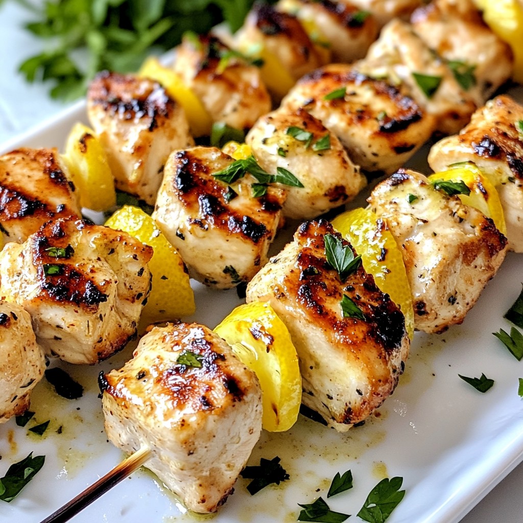 Griechischer Joghurt-Hähnchenspieße Saftig und Lecker