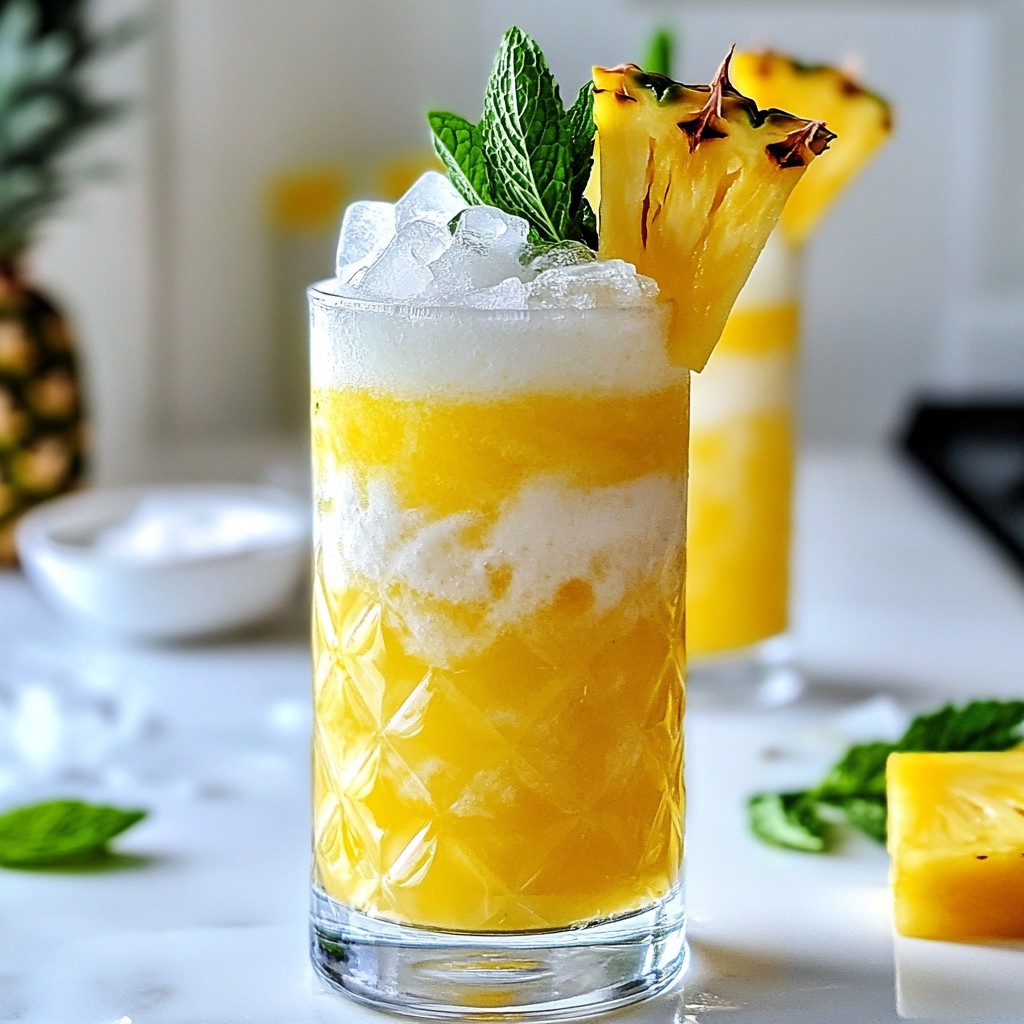Pineapple Coconut Mojito Mocktail Erfrischende Freude