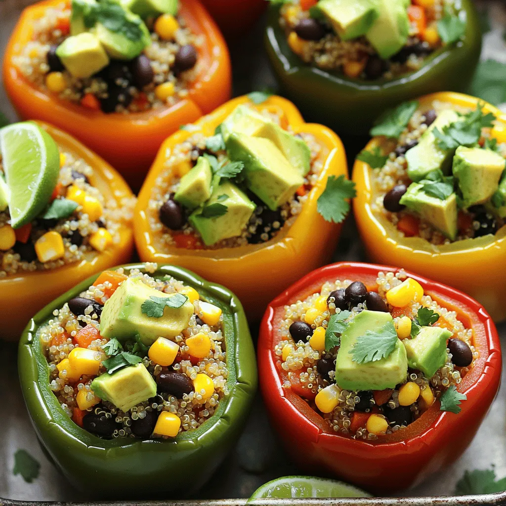 Avocado Quinoa Stuffed Peppers Gesunde und Einfache Mahlzeit