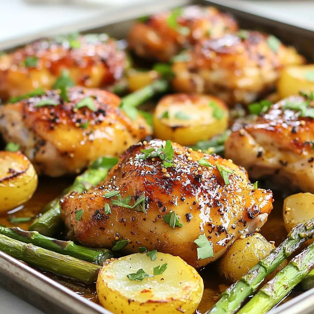 Honey Mustard Chicken Sheet Pan Einfaches Rezept